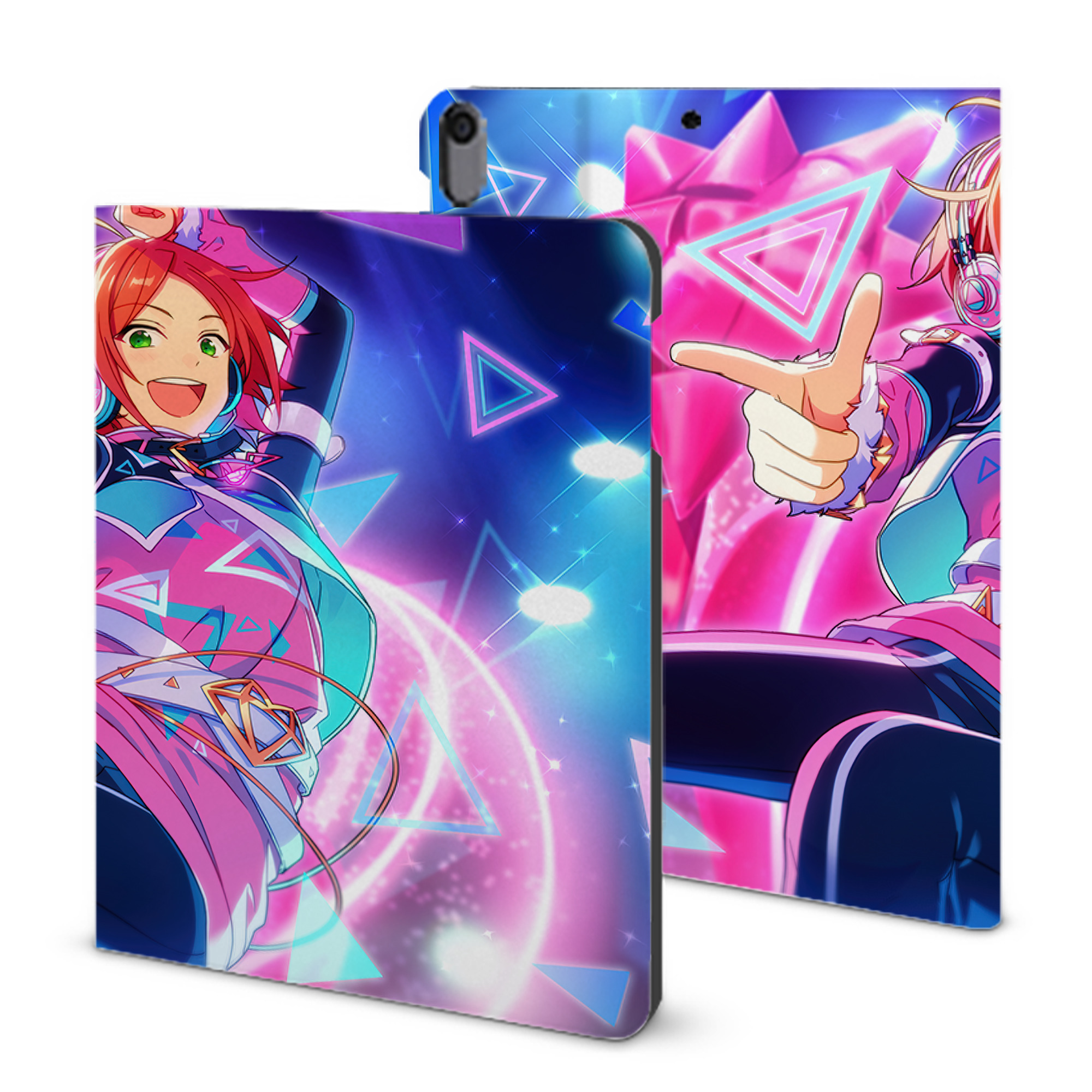 （画像用） あんさんぶるスターズ! Ensemble Stars IPad ケース ブック型 PUレザー TPU 耐衝撃 軽量 薄型 ペン収納なし 全面保護 IPad 各モデル対応